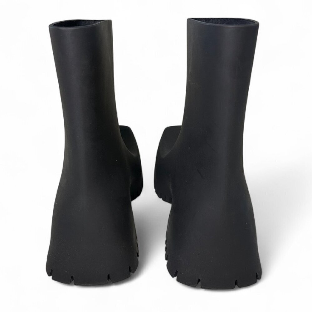 Balenciaga Women's Trooper Rubber Ankle Bootie Black EU 37, US 7 - Picture 5 of 15